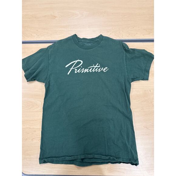 Primitive Script Logo Graphic Tee Green Men’s Large - Picture 1 of 3